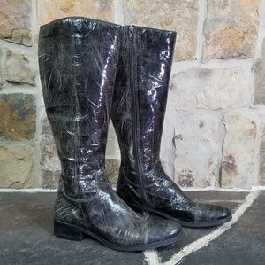 ECCO 36 Marbled Green Riding Boots